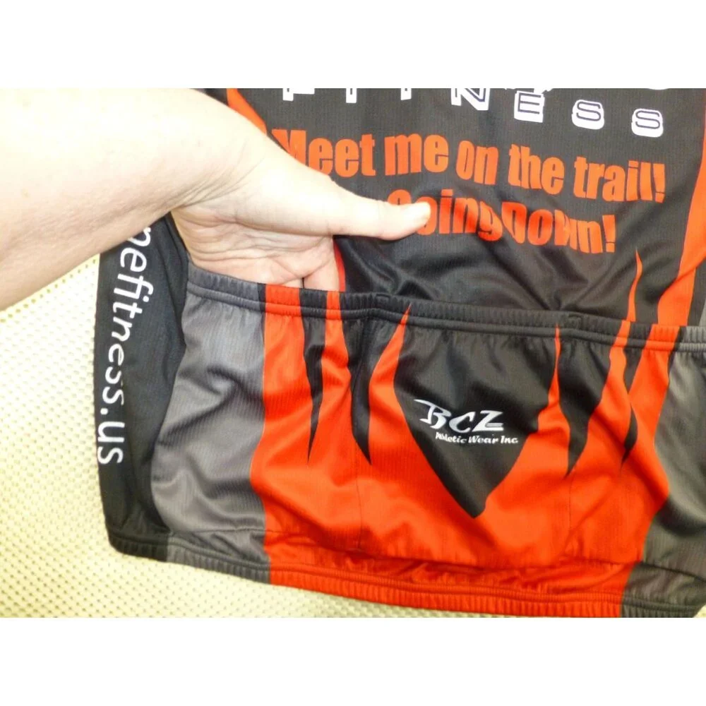 One-To-One Fitness Cycling Jersey Mens Red Black Graphic Mercedes-Benz BCZ - Picture 11 of 15